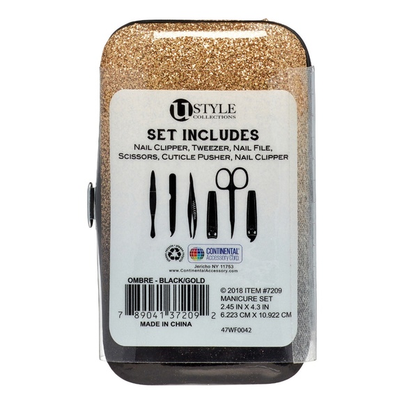 UStyle Manicure Set, Black Gold NWT- - Picture 4 of 4